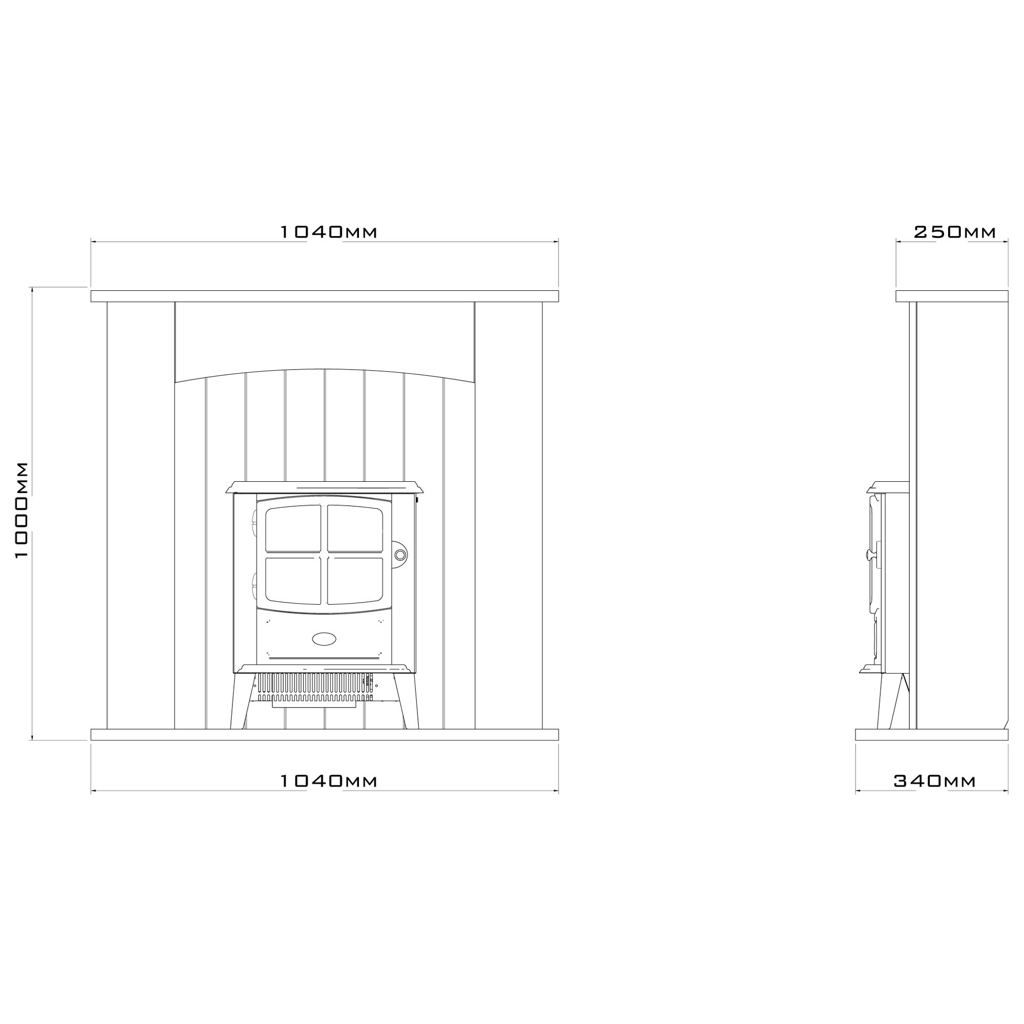 Dimplex Oakmead optiflame White u0026 grey Ivory effect Electric LCD electric  stove suite | DIY at Bu0026Q