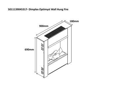 Dimplex Opti-myst Black Electric Fire