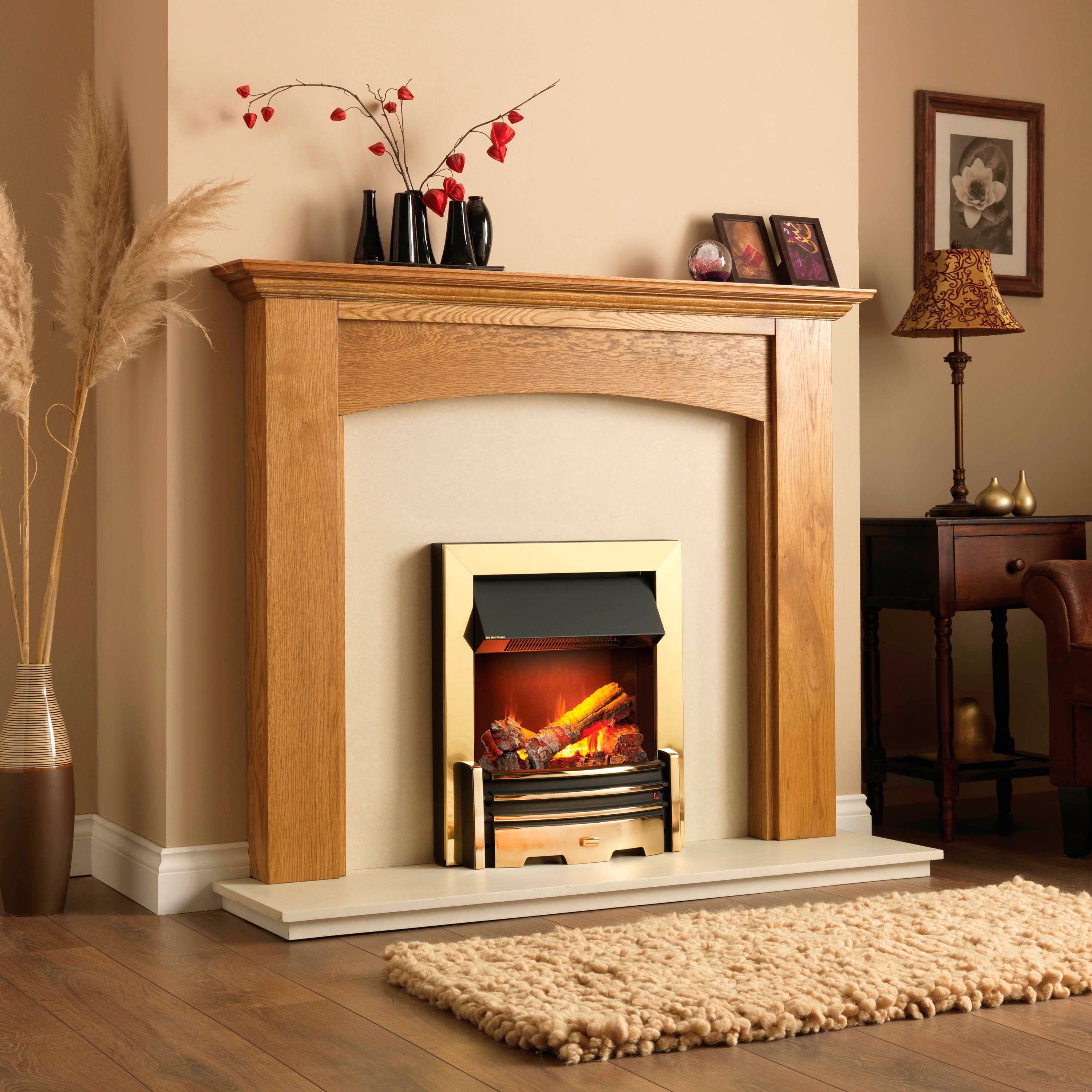 Dimplex Opti-myst Brass effect Electric Fire | DIY at Bu0026Q
