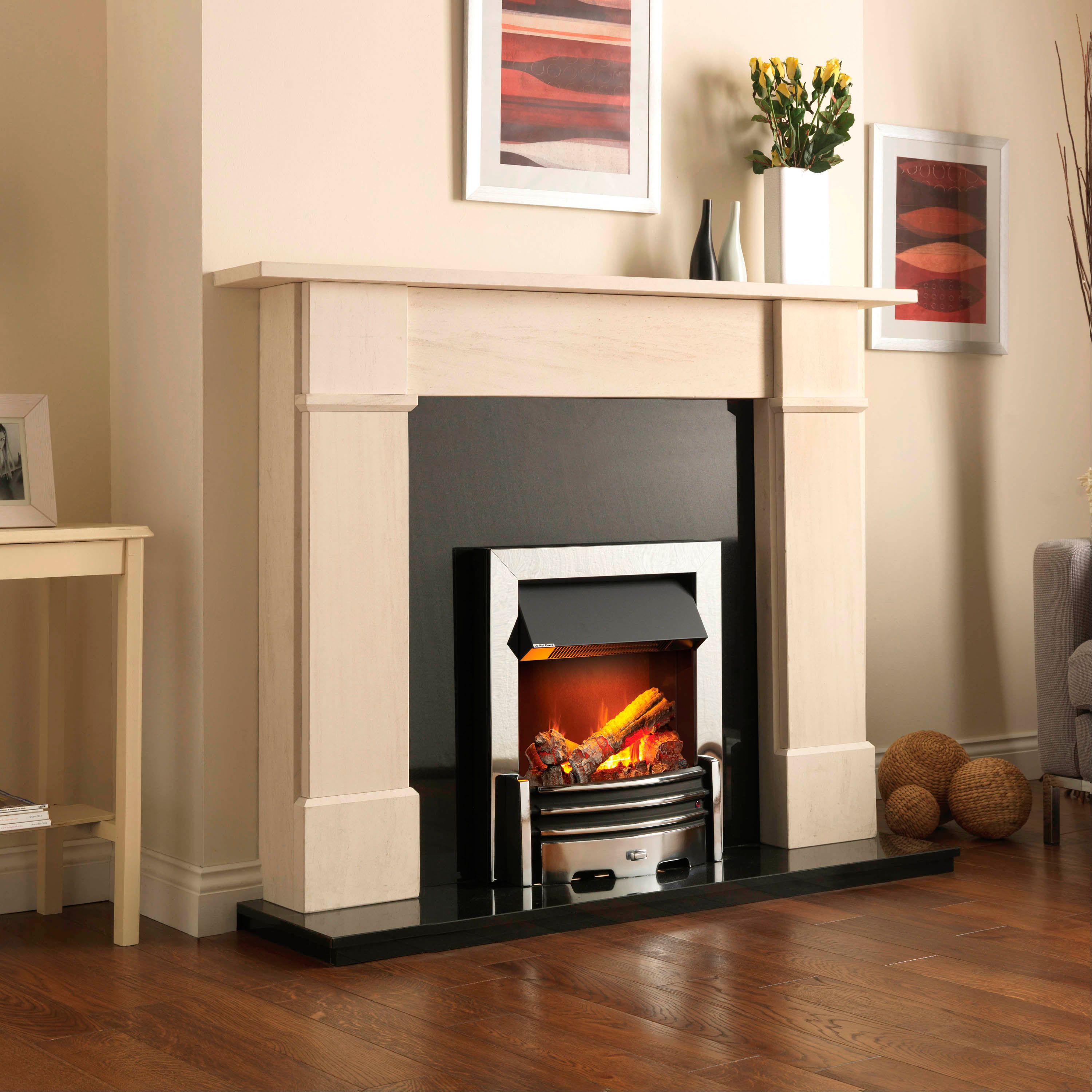 Dimplex Opti-myst Chrome effect Inset Electric Fire (D)65mm