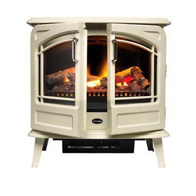 Dimplex Opti-myst Grand Cream Cast enamel effect Electric Stove | DIY at Bu0026Q
