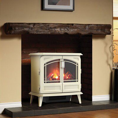 Dimplex Opti-myst Grand Cream Cast enamel effect Electric Stove | DIY at Bu0026Q