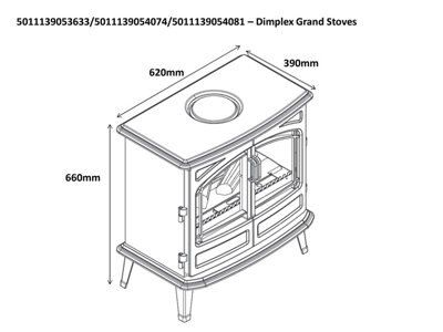 Dimplex Opti-myst Grand Cream Cast enamel effect Electric Stove | DIY at Bu0026Q