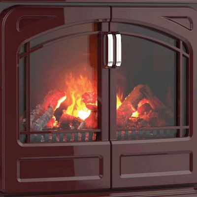 Dimplex Opti-Myst Grand Rouge Cast enamel effect Electric Stove | DIY at Bu0026Q