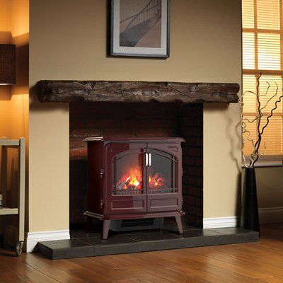 Dimplex Opti-Myst Grand Rouge Cast enamel effect Electric Stove | DIY at Bu0026Q