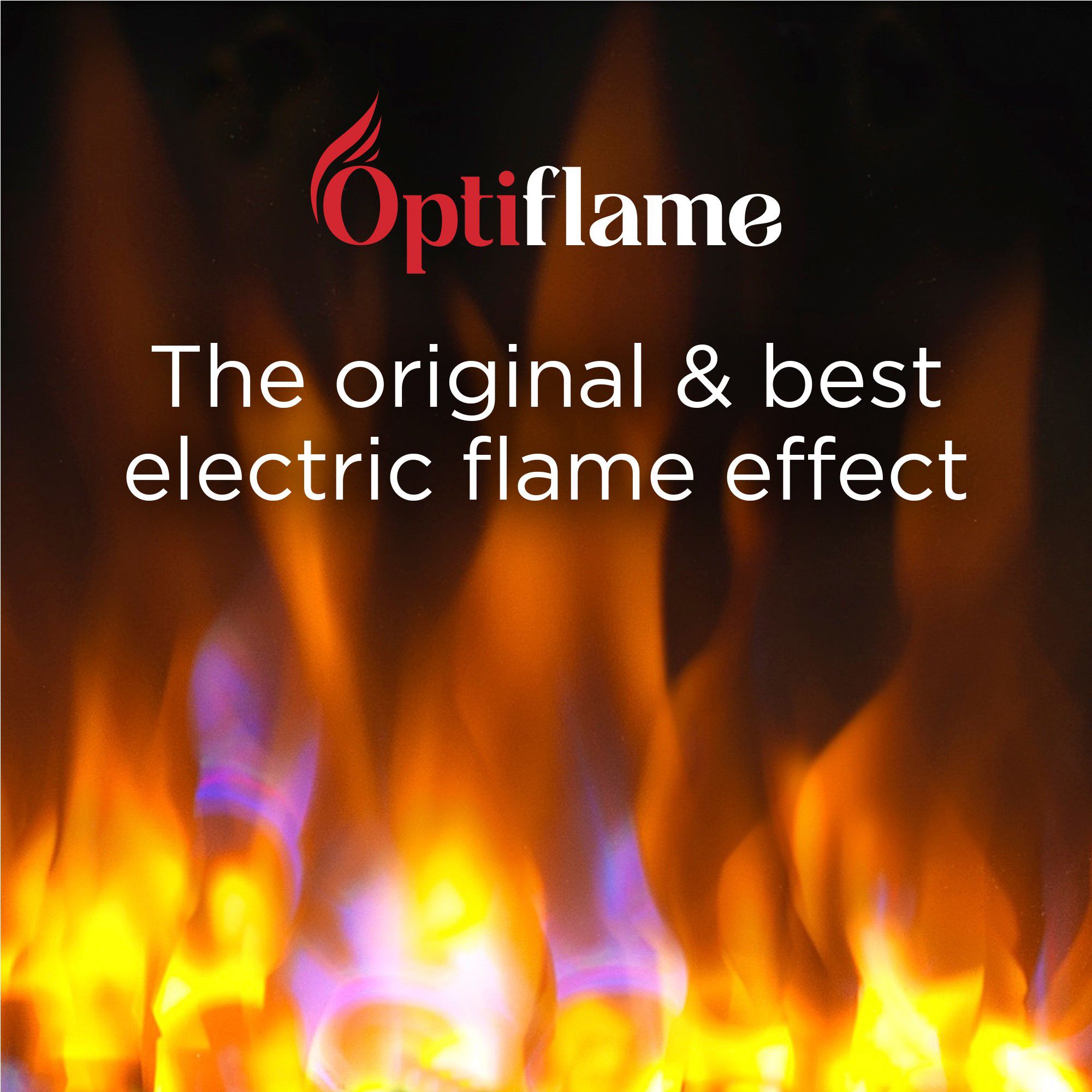 Dimplex Optiflame 2kW Chrome effect Inset Electric Fire (H)550mm (W)403mm (D)90mm