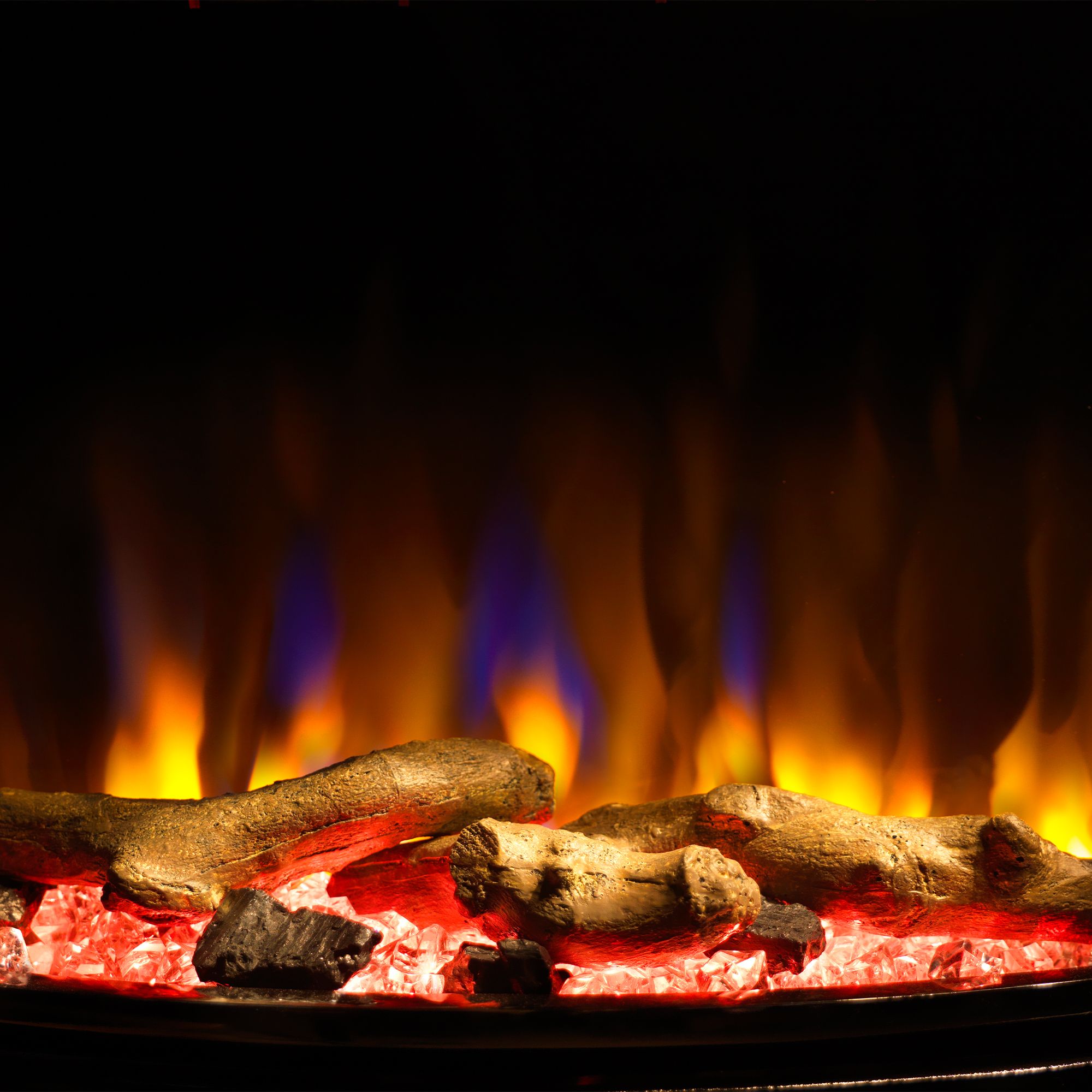 Dimplex Optiflame Contemporary 2kW Chrome effect Electric Fire