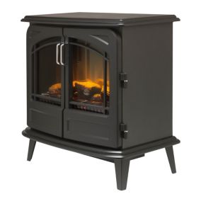 Dimplex Optiflame Stove 2W Matt Black Cast iron effect Electric Stove (H)660mm (W)620mm