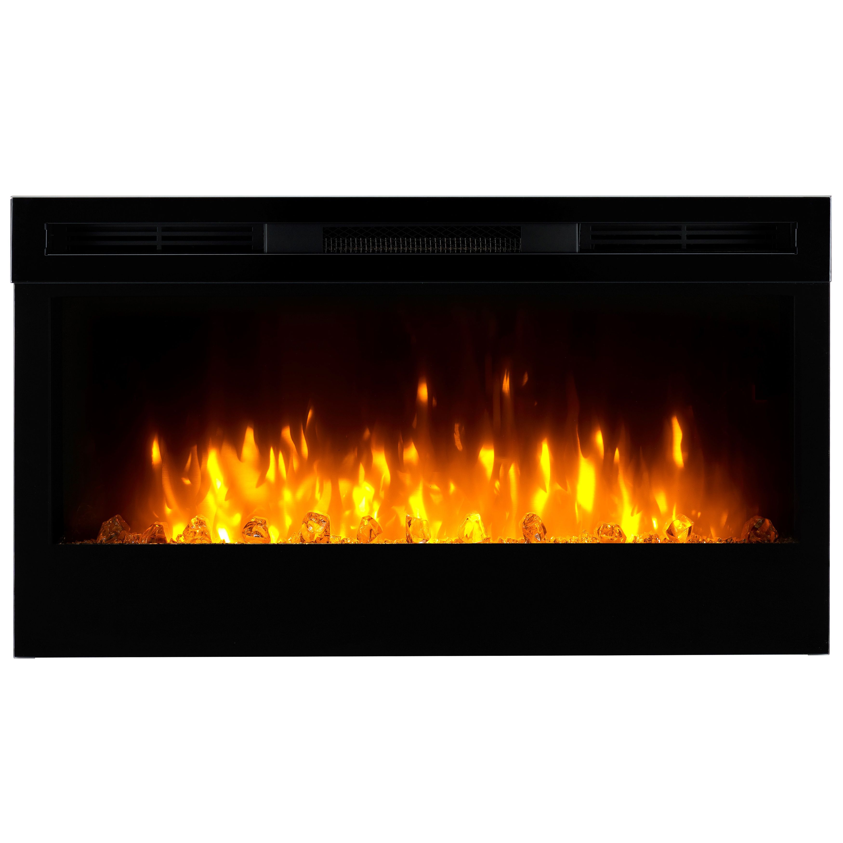 Dimplex Prism 34 1.1kW Gloss Black Glass effect Electric Fire
