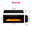 Dimplex Prism 50 1.1kW Gloss Black Glass effect Electric Fire