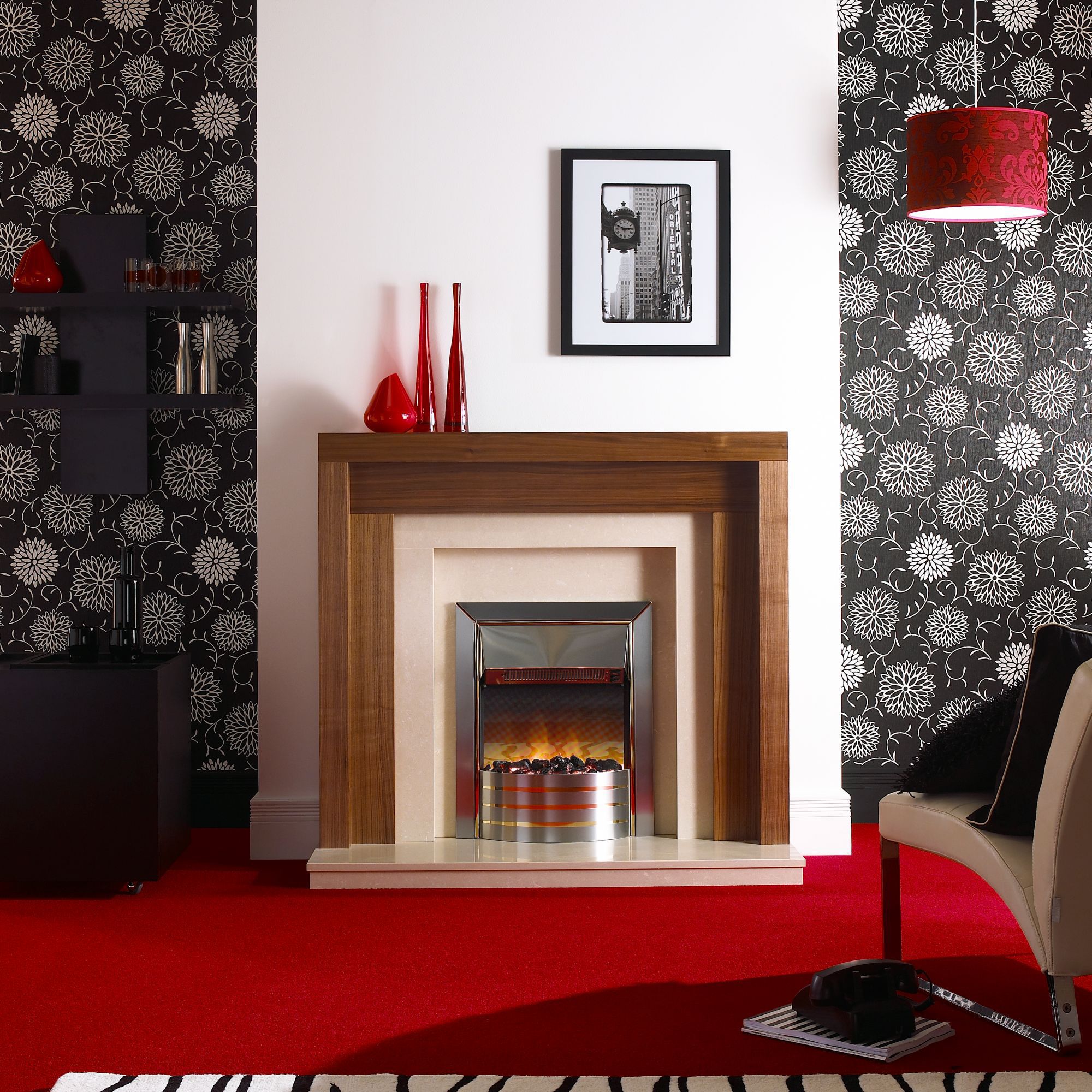 Dimplex Siva Chrome effect Electric Fire SIV20E | DIY at Bu0026Q