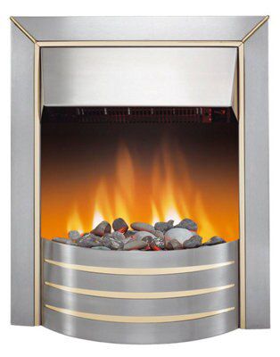 Dimplex Siva Stainless steel effect Electric Fire (D)60mm