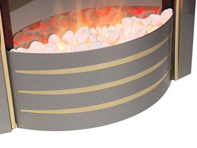 Dimplex Siva Stainless steel effect Electric Fire (D)60mm
