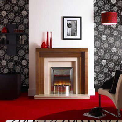 Dimplex Siva Stainless steel effect Electric Fire (D)60mm