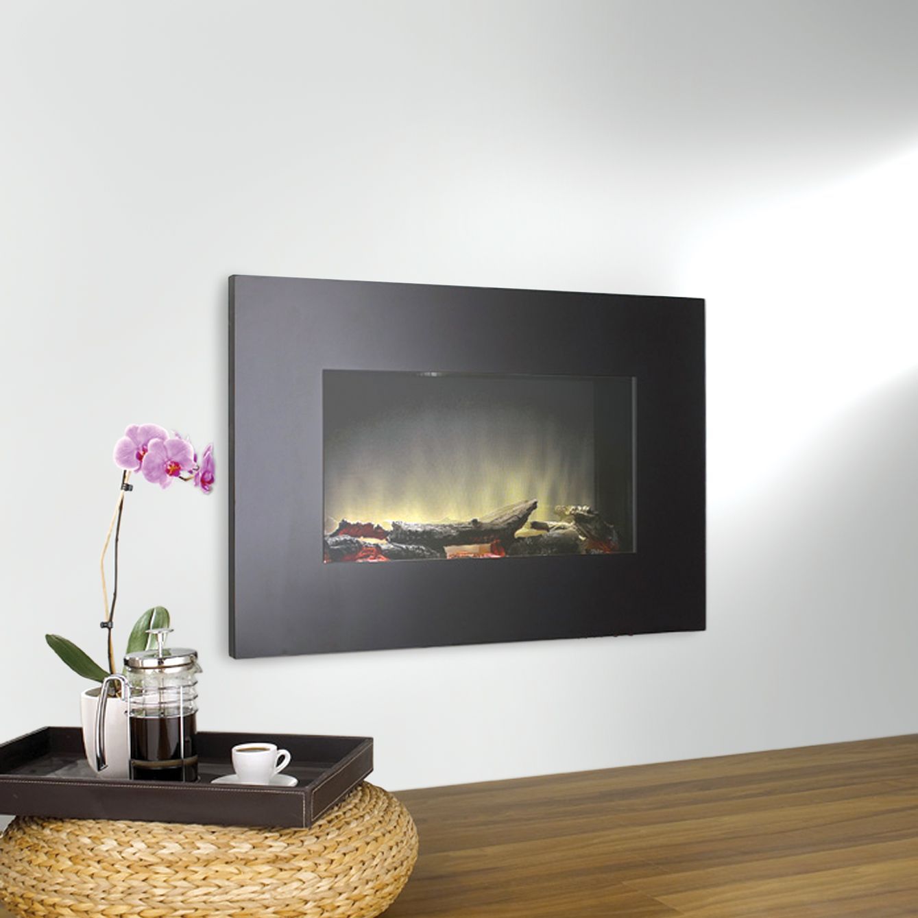 Dimplex SP9 Black Glass effect Electric fire | DIY at Bu0026Q