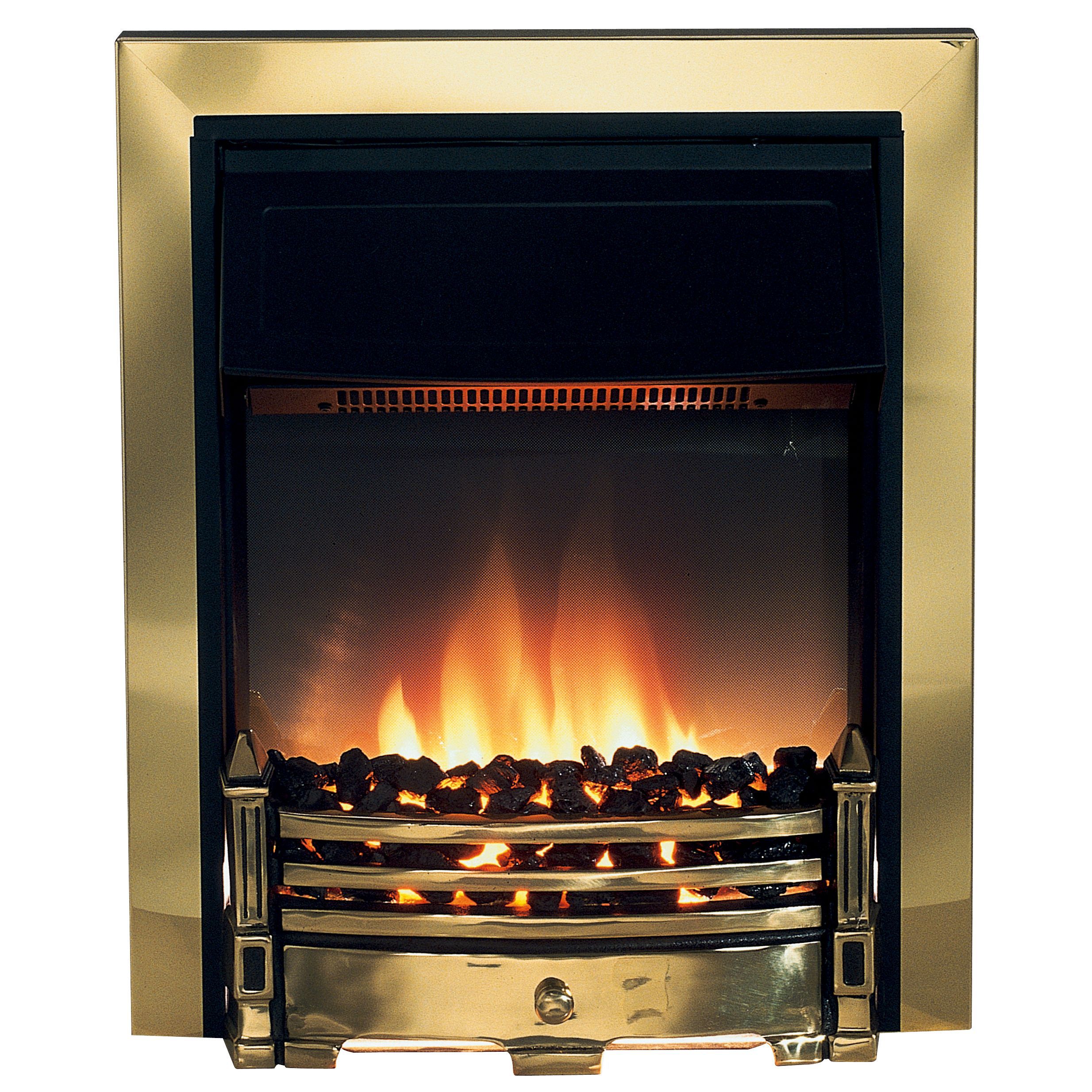 Dimplex Whitsbury White Brass effect Electric Fire | DIY at Bu0026Q