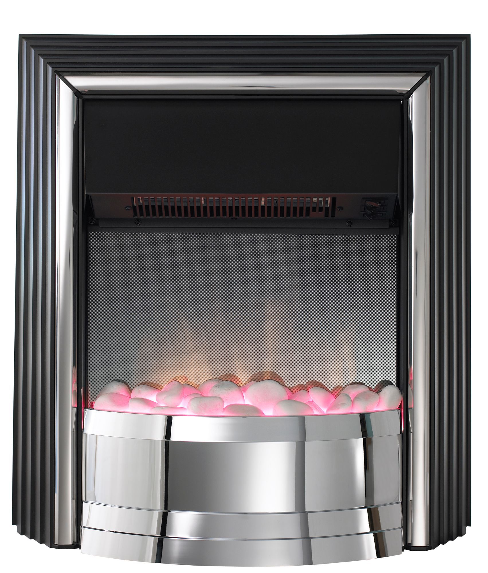 Dimplex Zamora Black Chrome effect Electric Fire | DIY at B&Q