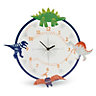 Dino doodles Children Dinosaur Multicolour Quartz Clock