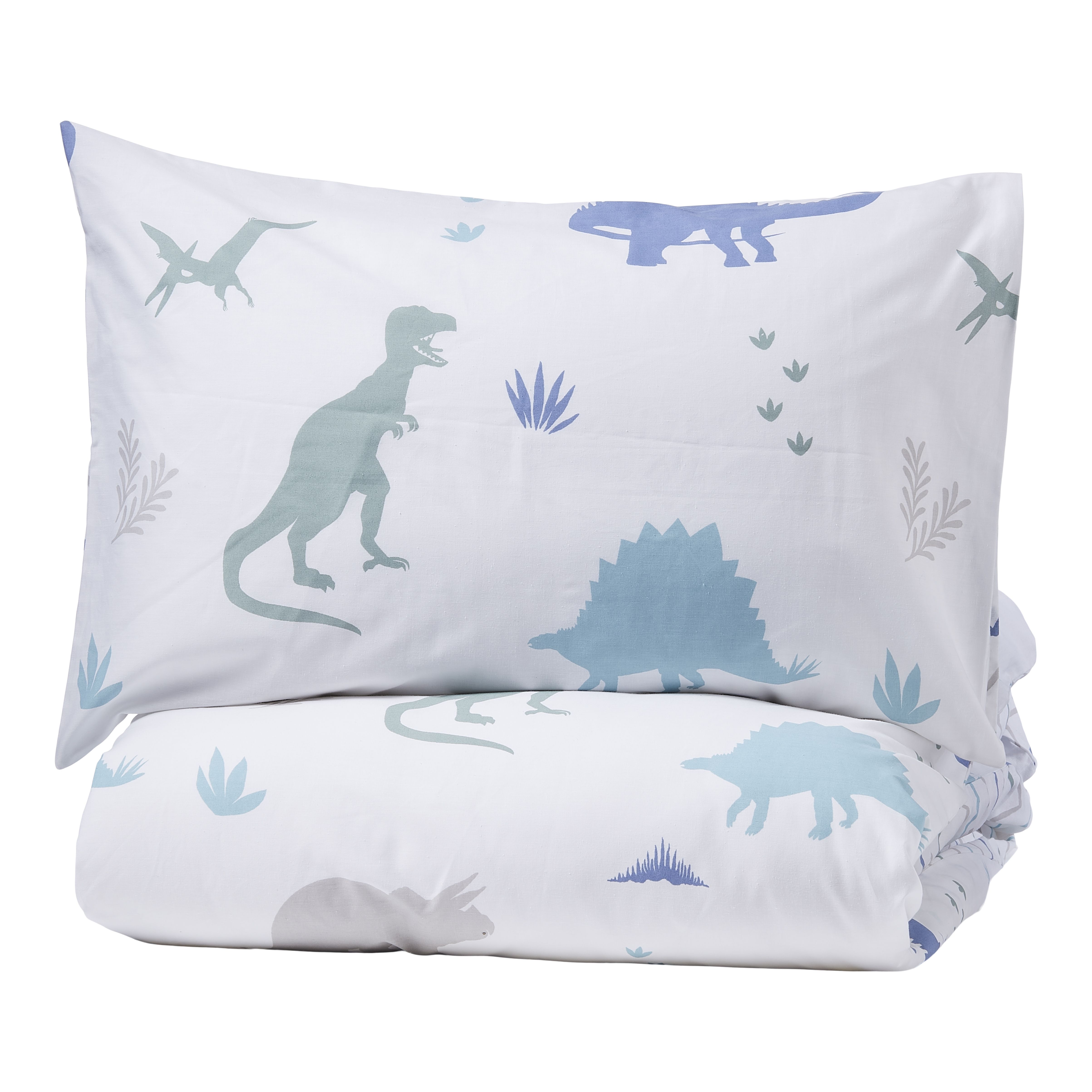 Dinosaur Multicolour Single Duvet cover & pillow case set