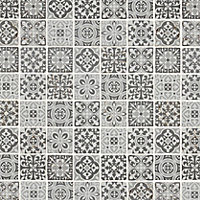 Diriana Grey Stone effect Natural stone Mosaic tile sheet, (L)300mm (W)300mm