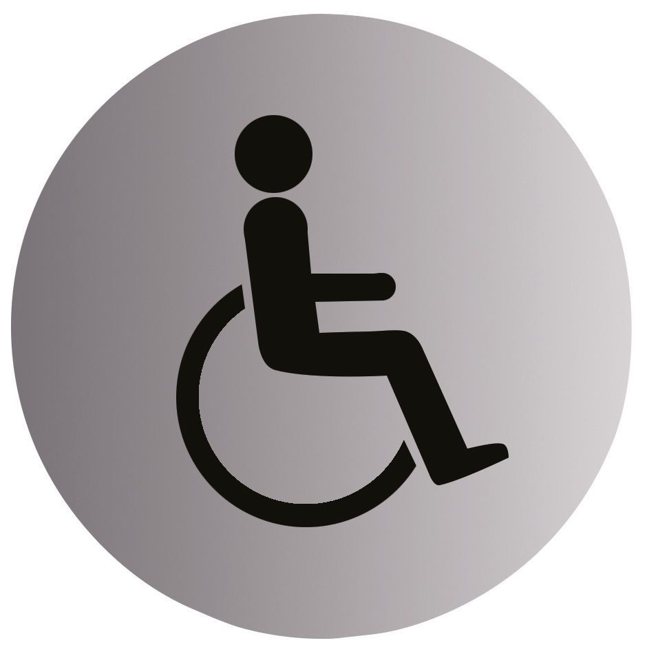 Disabled Stainless steel Advisory sign