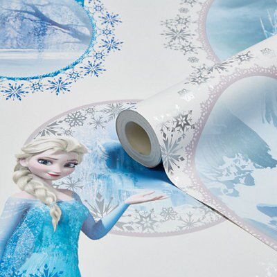 Disney Disney Frozen Blue Purple Elsa Mica Effect Wallpaper Diy At B Q