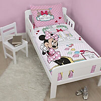 Disney Minnie Mouse Minnie Mouse Pink & white Junior Bedding set