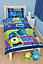 Disney Monsters Inc Monsters University Blue, green & purple Single Bedding set