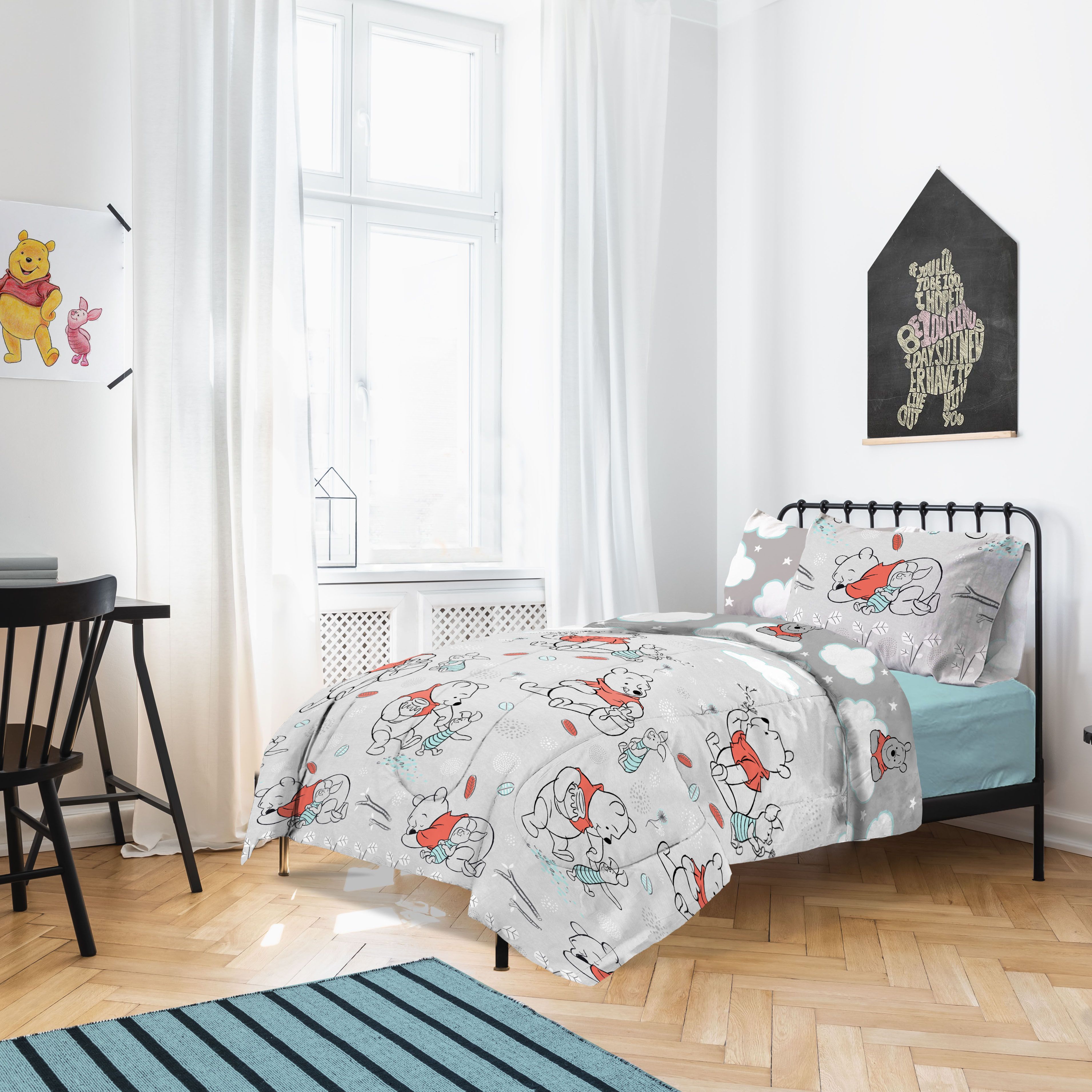 Disney Winnie the Pooh Whimsey clouds Single Bedding set