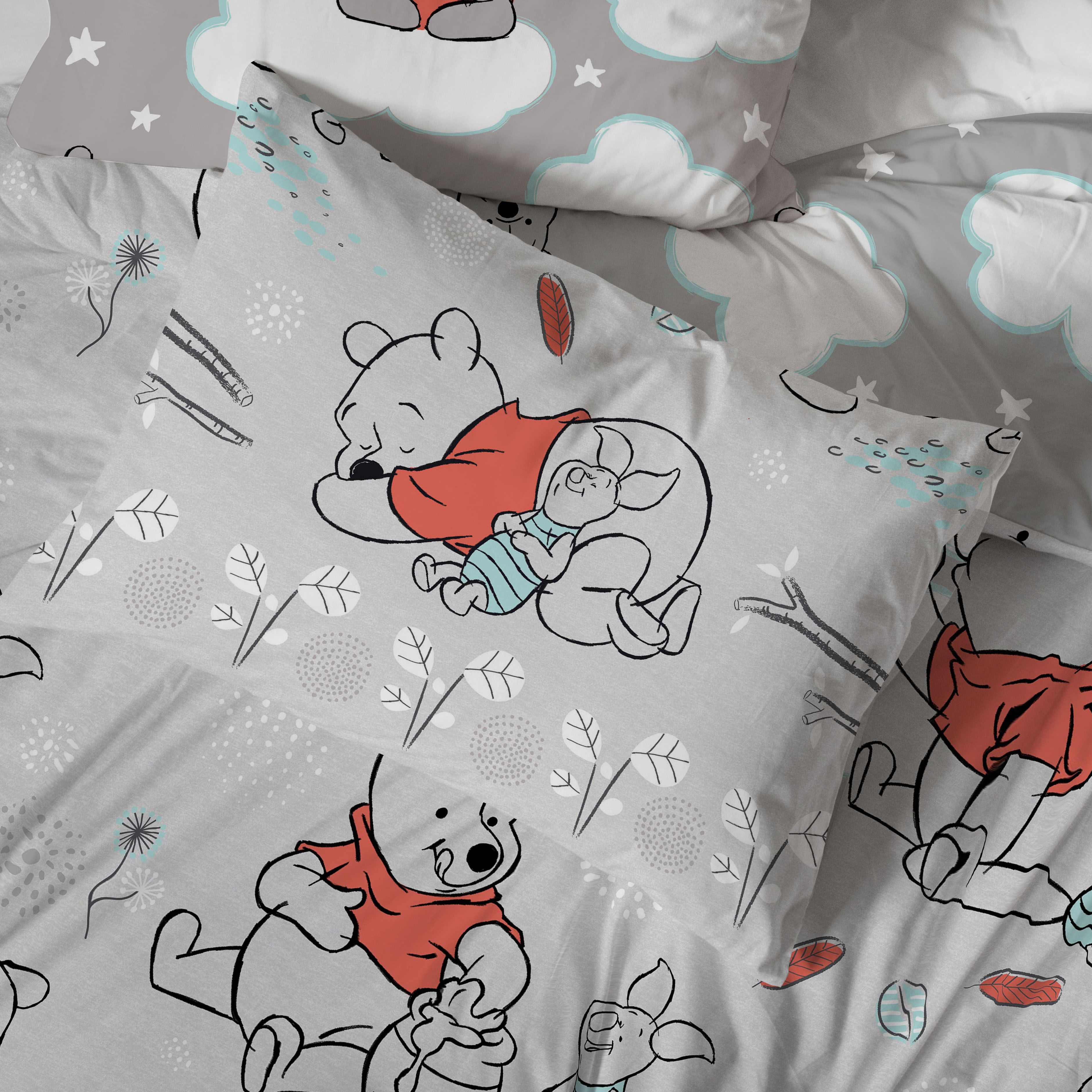 Disney Winnie the Pooh Whimsey clouds Single Bedding set