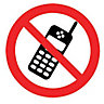 Do not use mobile phones Self-adhesive labels, (H)100mm (W)100mm