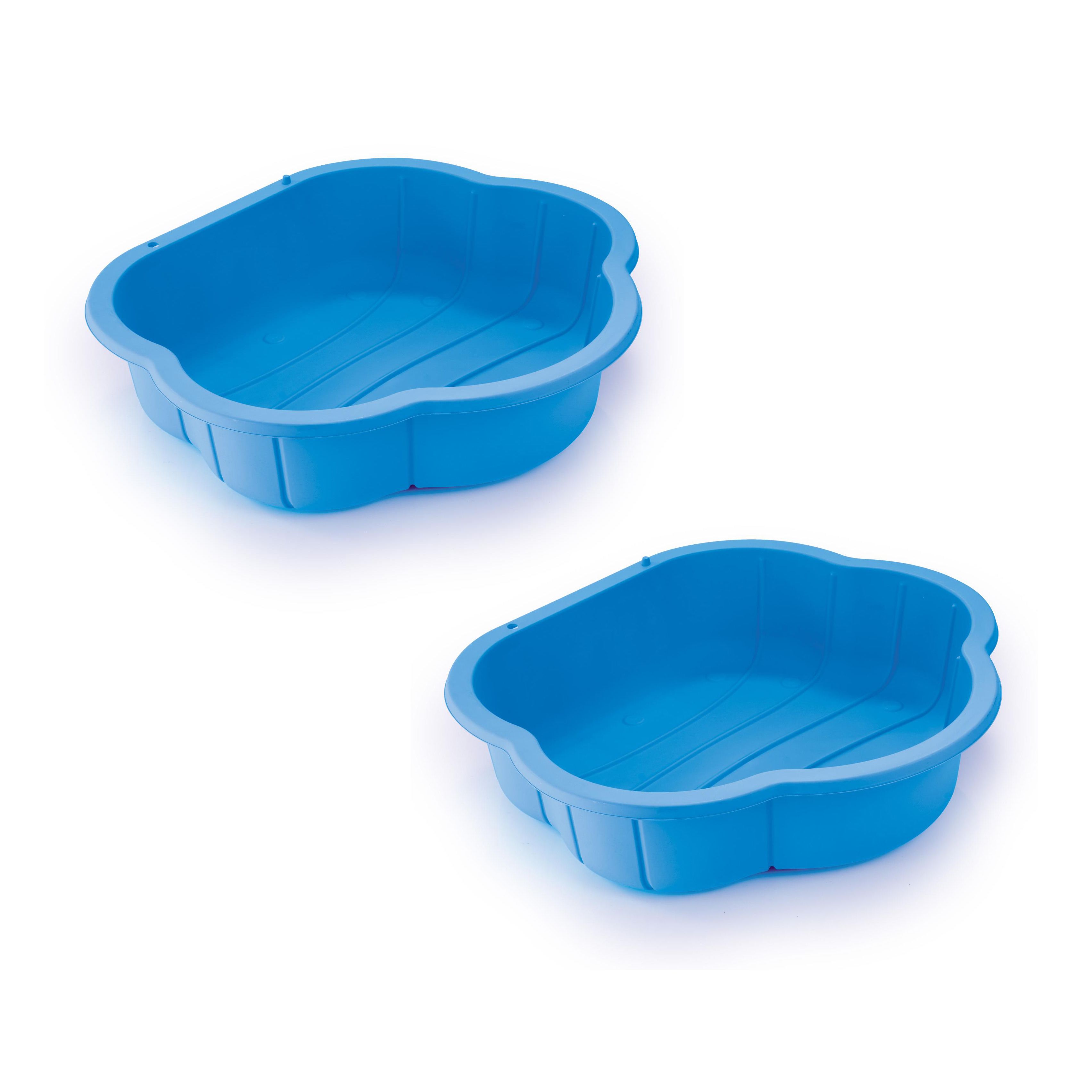 Dolu Blue Plastic Shell Sand pit with 2 halves