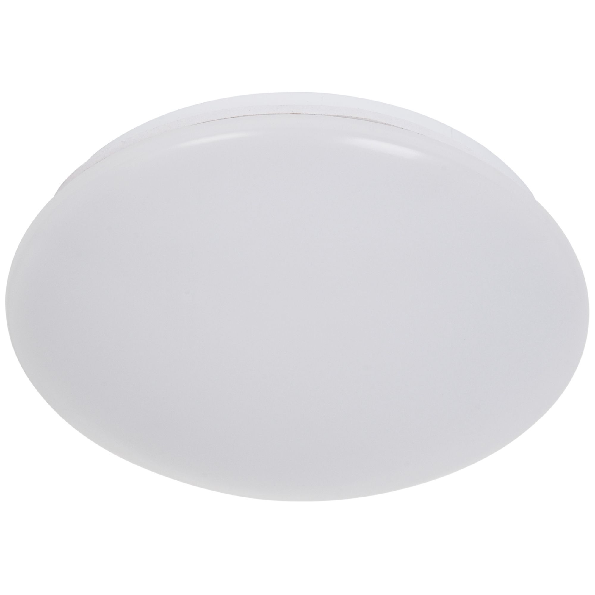Domed Metal & plastic White Bathroom Ceiling light