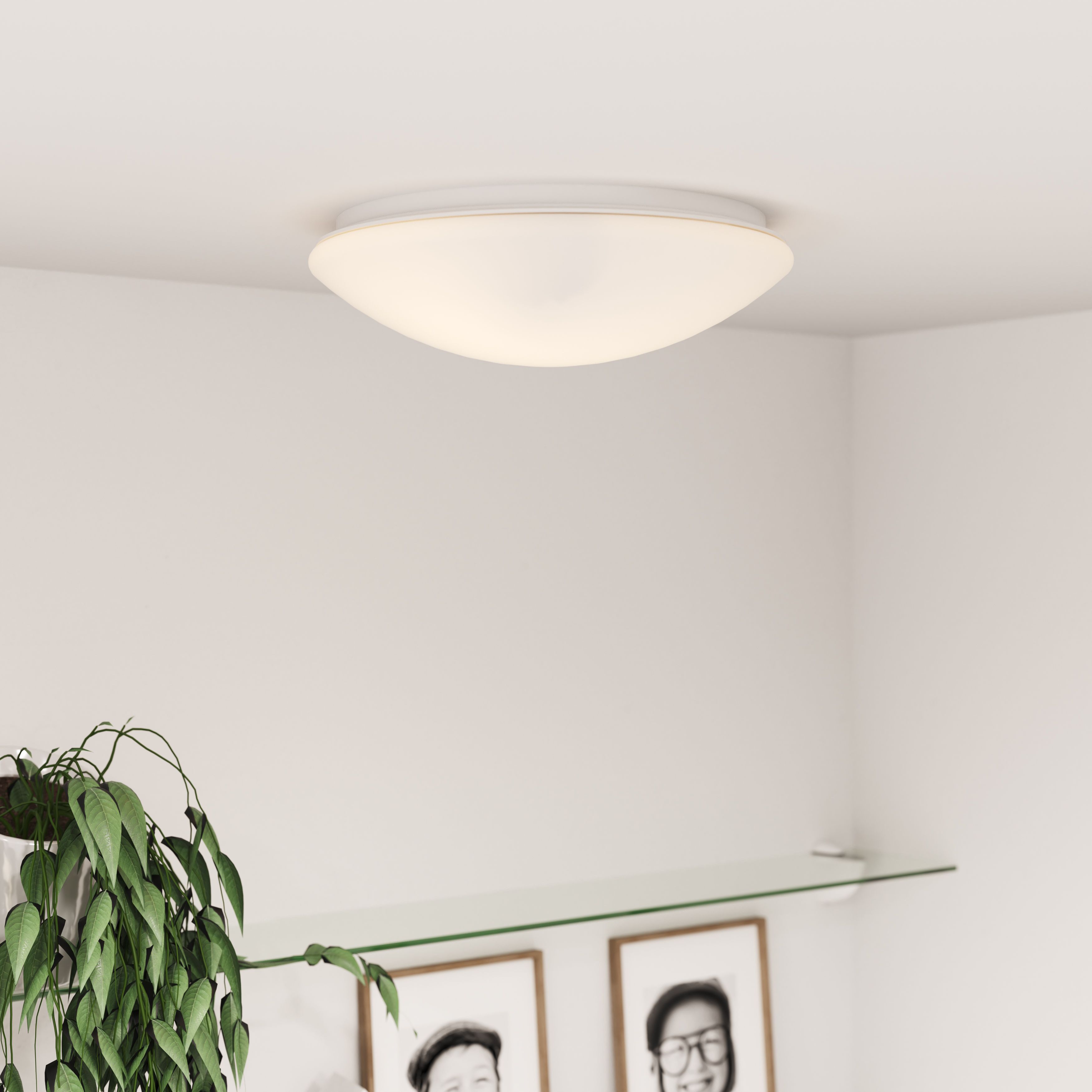 White bathroom ceiling store light