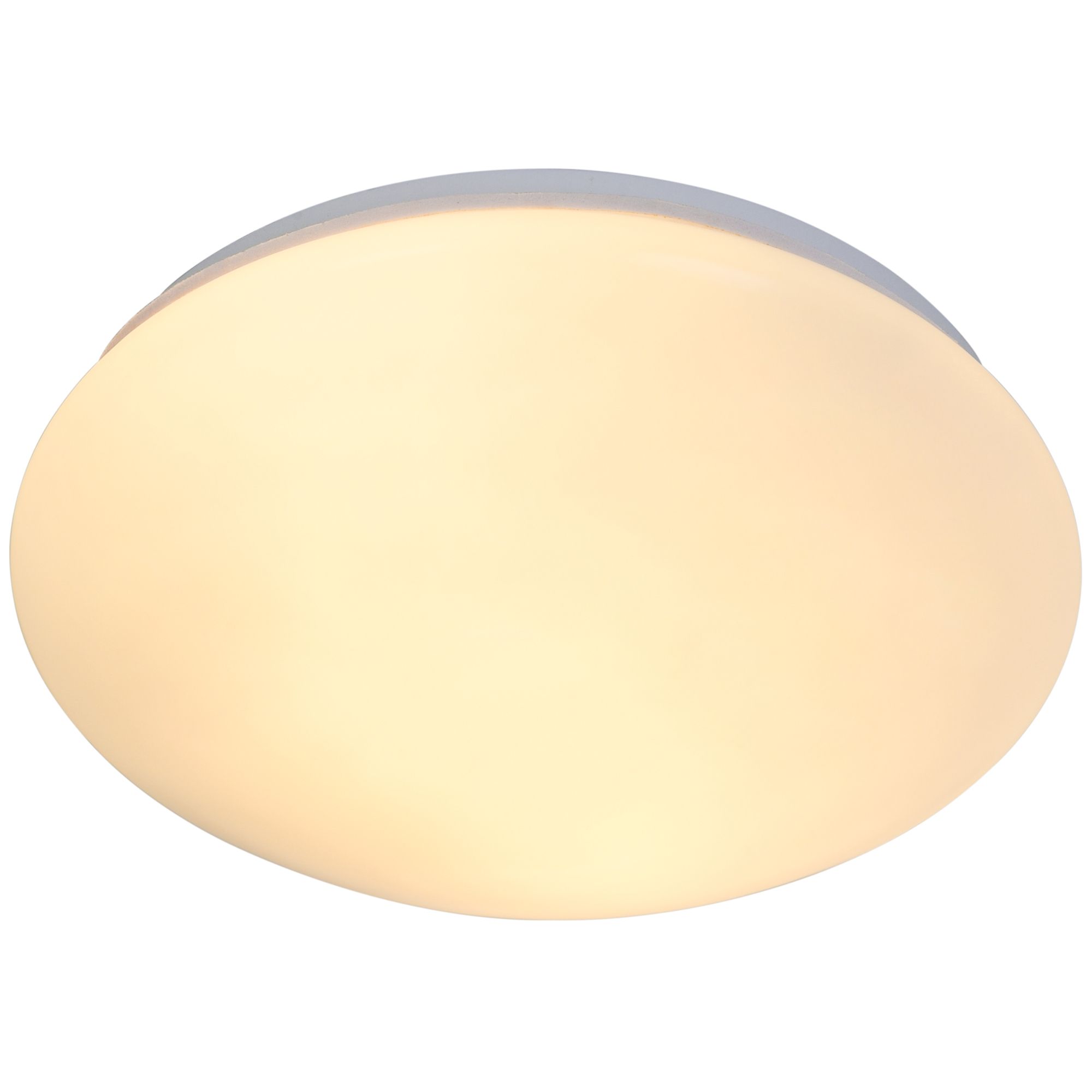 Domed Metal & plastic White Bathroom Ceiling light