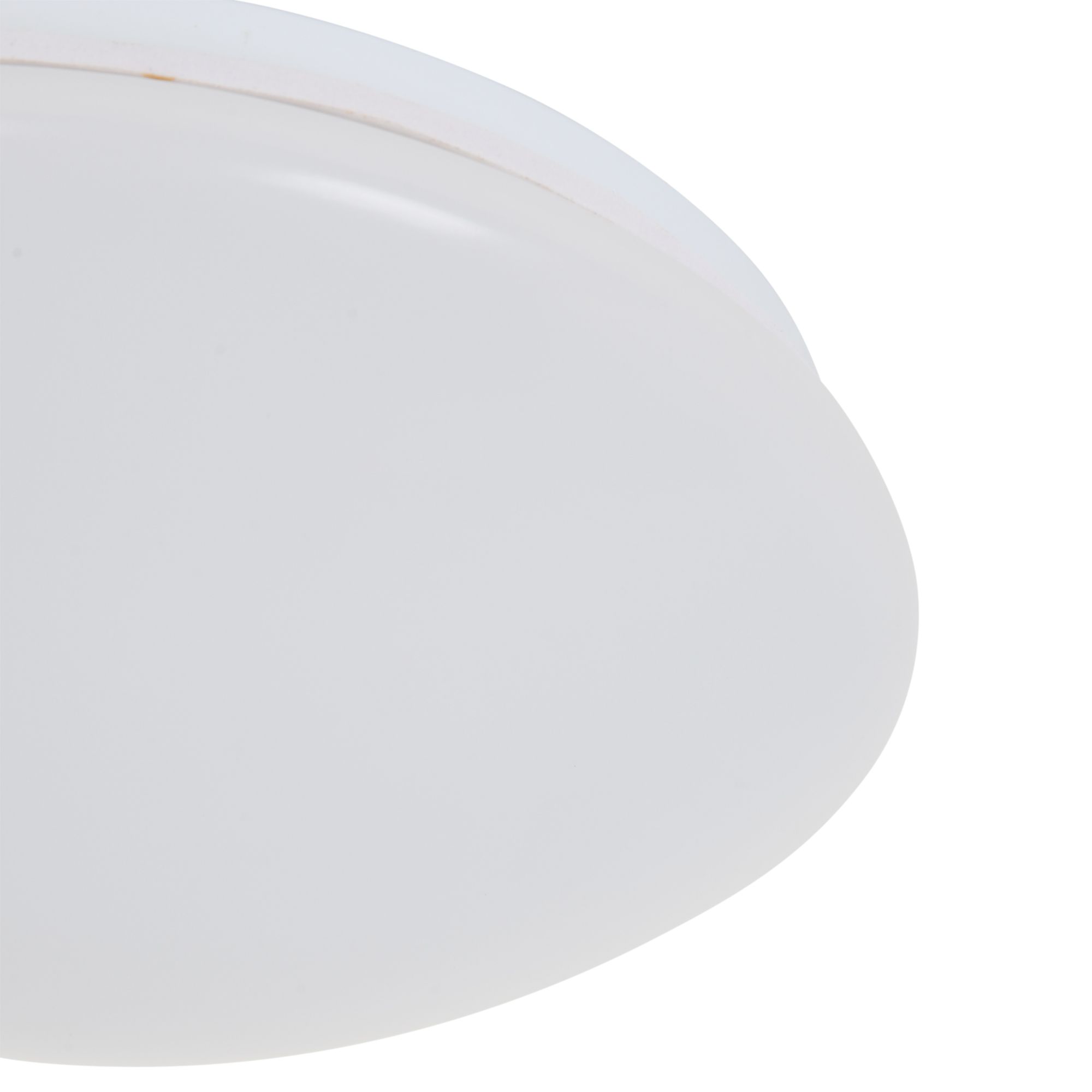 Domed Metal & plastic White Bathroom Ceiling light