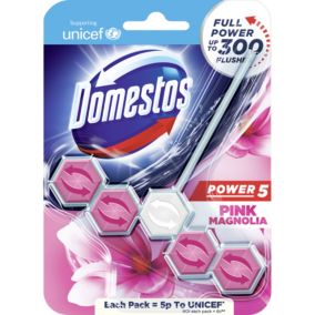 Domestos Power5 Pink Magnolia Toilet block, 95g