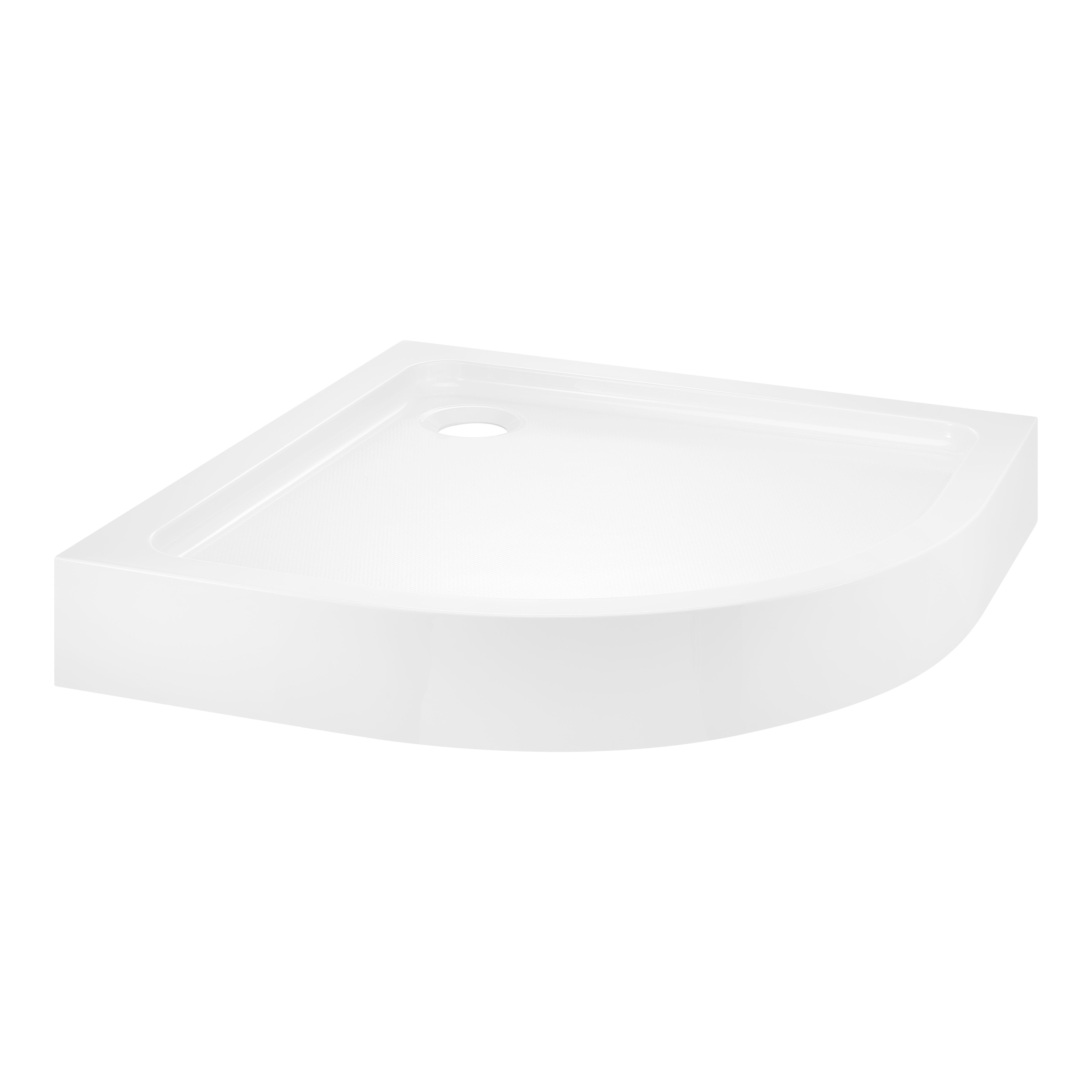 Dommel Gloss White Quadrant Corner drain Shower tray (L)800mm (W)800mm (H) 150mm