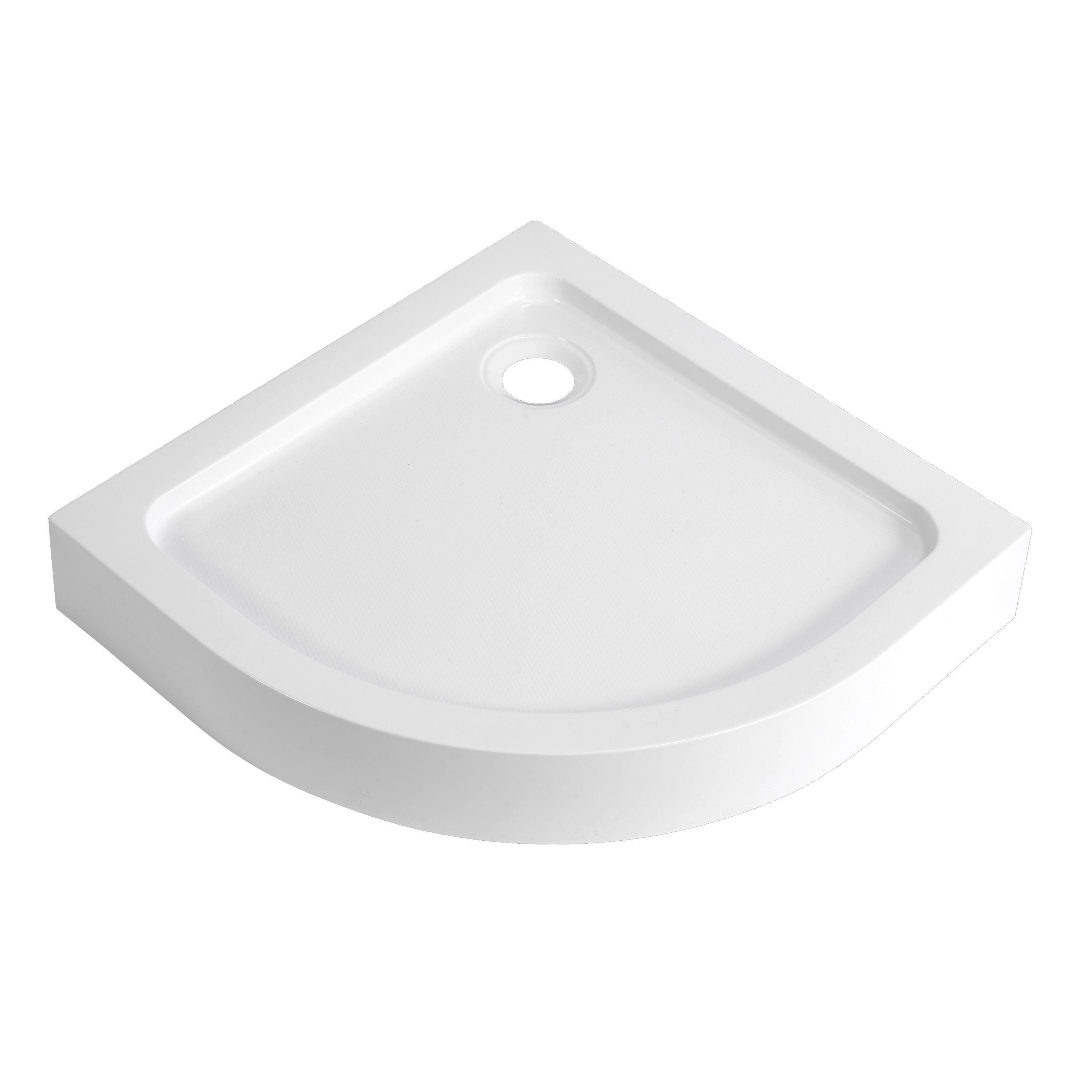 Dommel Gloss White Quadrant Corner drain Shower tray (L)800mm (W)800mm (H) 150mm