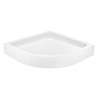 Dommel Gloss White Quadrant Corner drain Shower tray (L)800mm (W)800mm