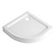 Dommel Gloss White Quadrant Corner drain Shower tray (L)800mm (W)800mm