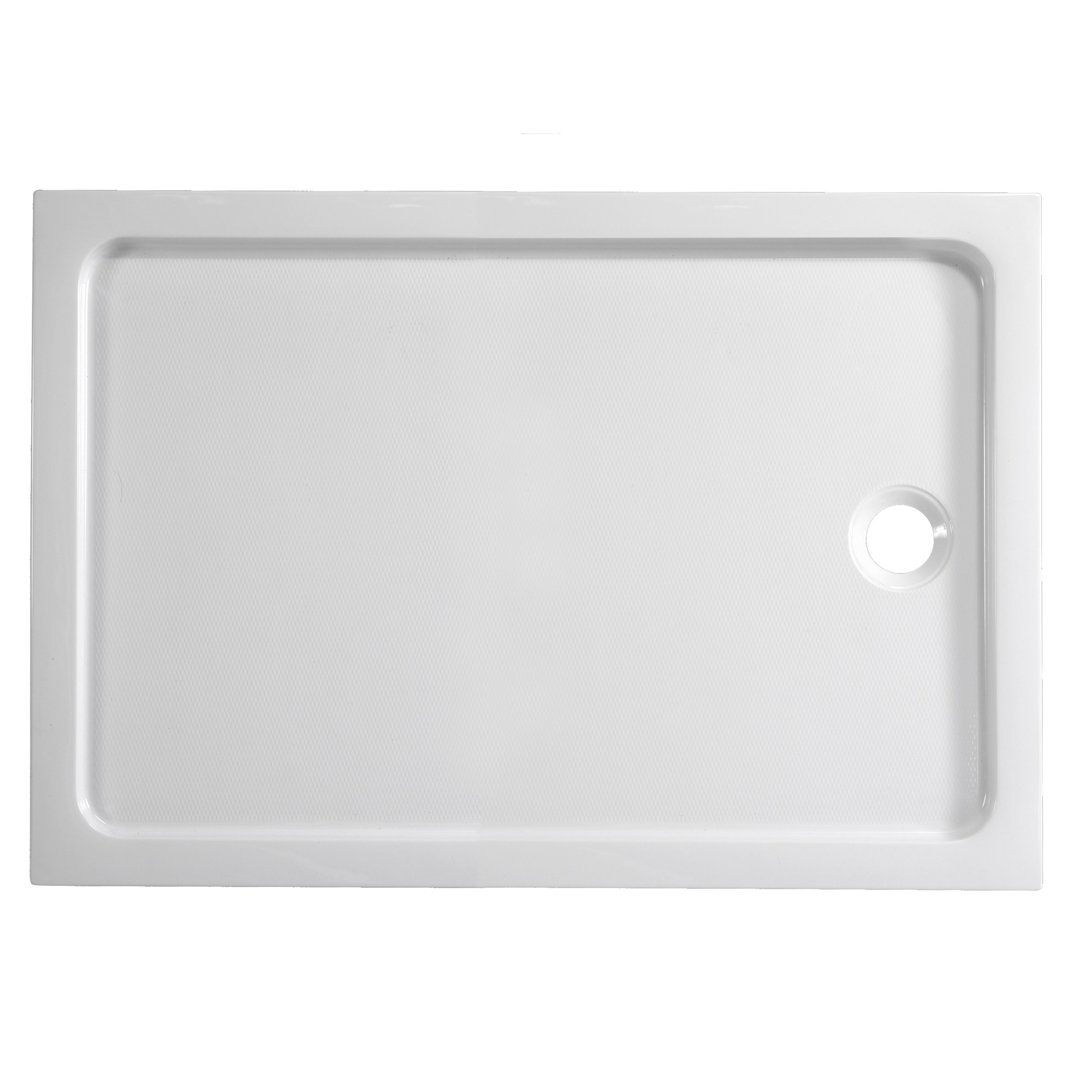 Dommel Gloss White Rectangular End drain Shower tray (L)100cm (W 