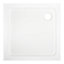 Dommel Gloss White Square Corner drain Shower tray (L)700mm (W)700mm