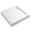 Dommel Gloss White Square Corner drain Shower tray (L)760mm (W)760mm