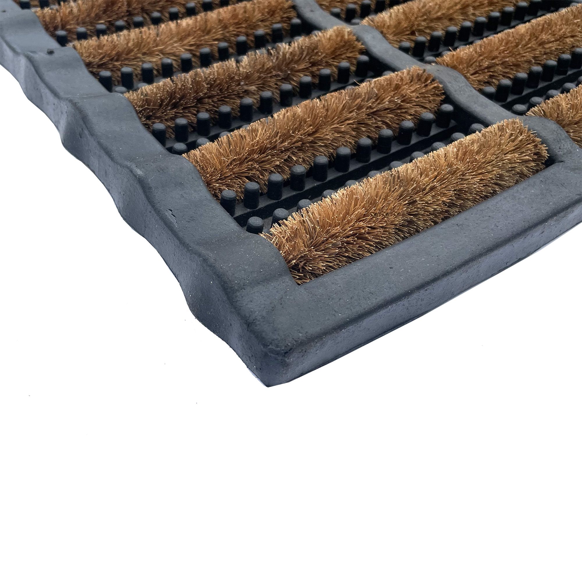 Door Butler Natural & Black Large Indoor & outdoor Mat, (L)90cm x (W)60cm