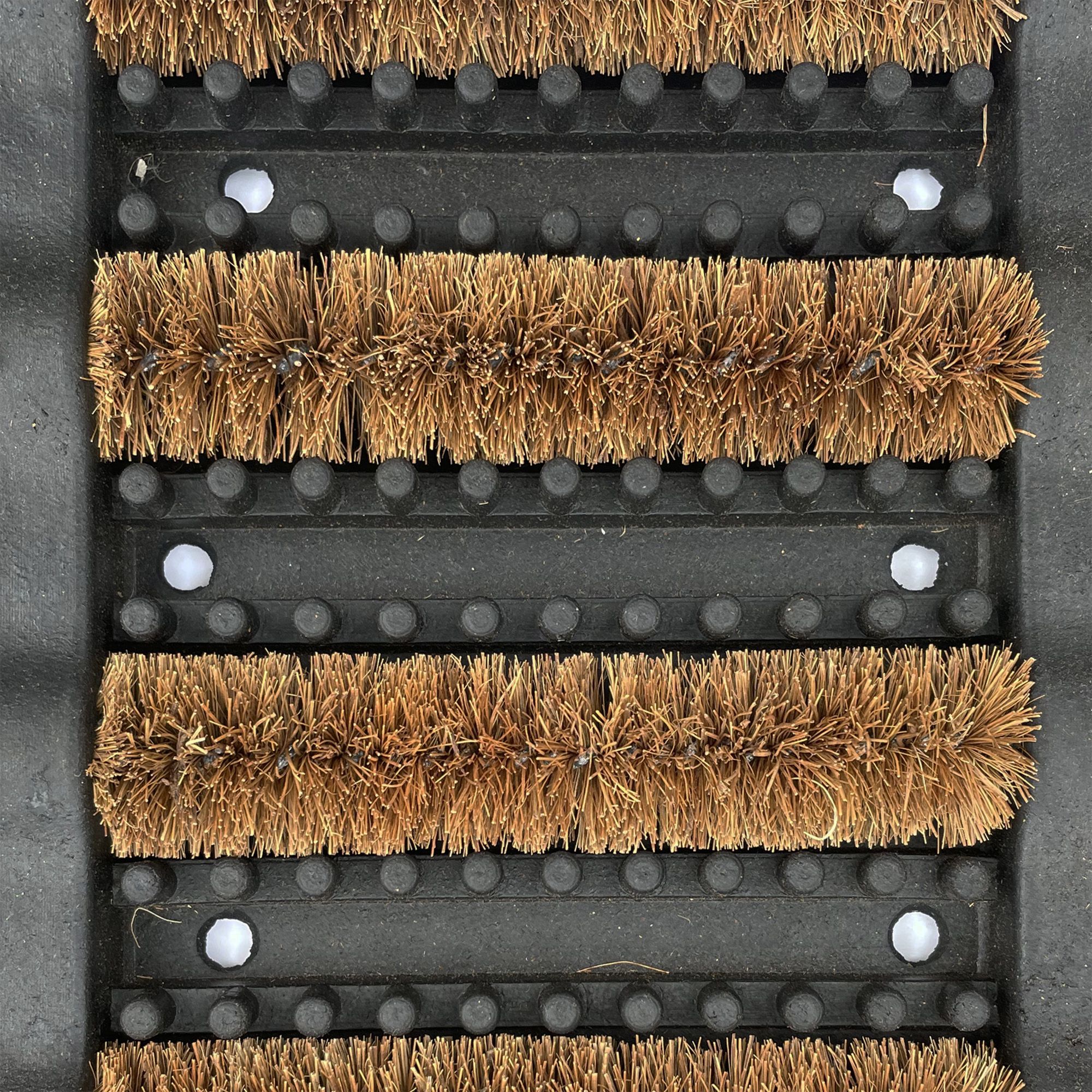 Door Butler Natural & Black Large Indoor & outdoor Mat, (L)90cm x (W)60cm