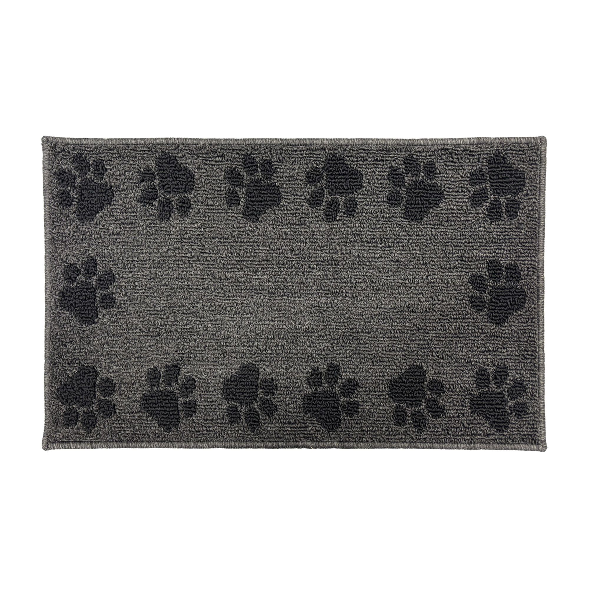 Doormat Grey Clean Paws Rectangular Door mat, 75cm x 44cm