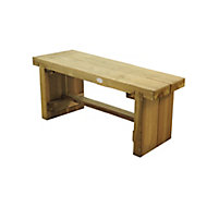 Double sleeper Wooden Natural timber Bench