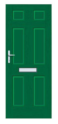 Downing Green GRP External Front door & frame, (H)2055mm (W)920mm