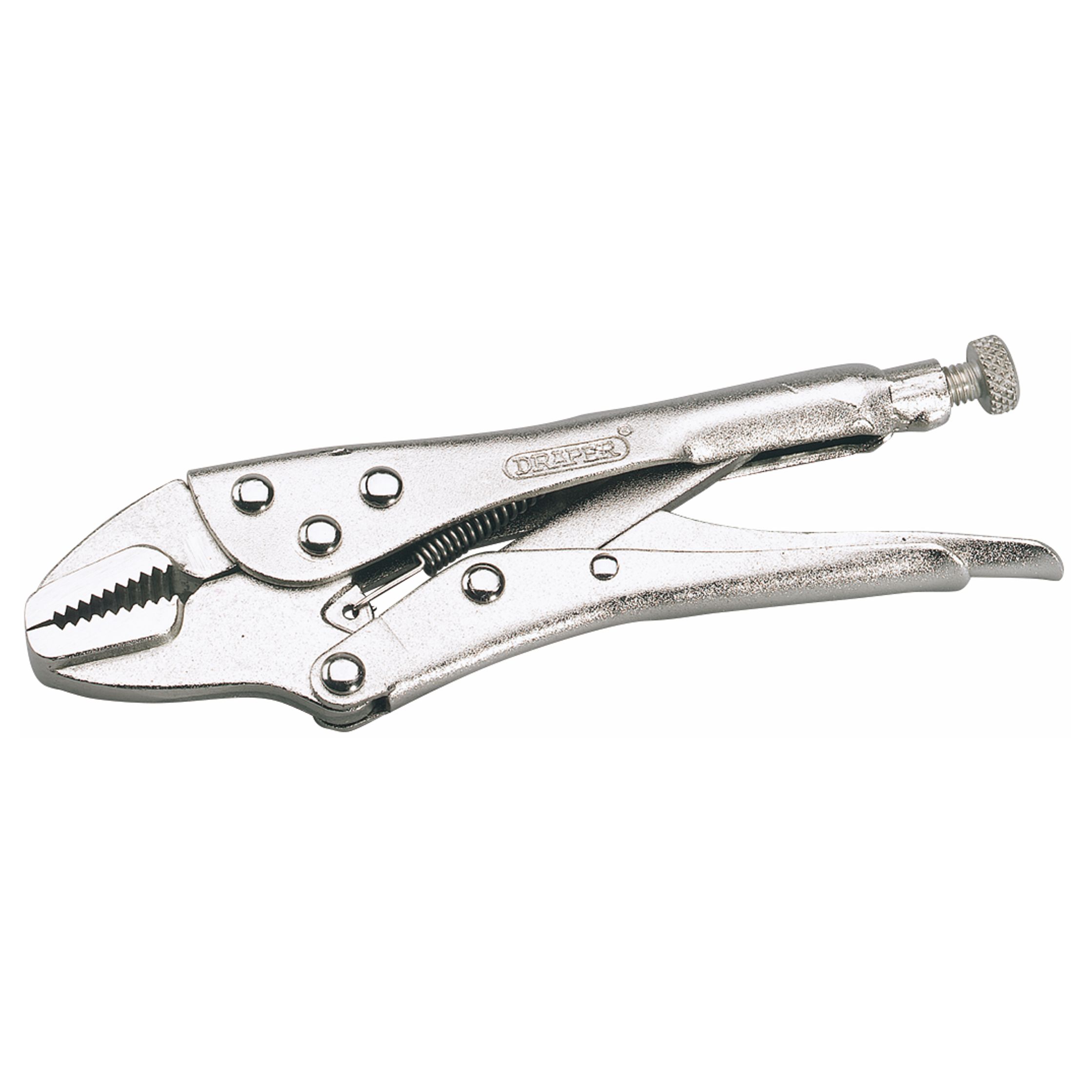 Draper Tools Steel Curved jaw locking pliers Silver